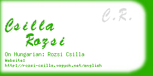 csilla rozsi business card